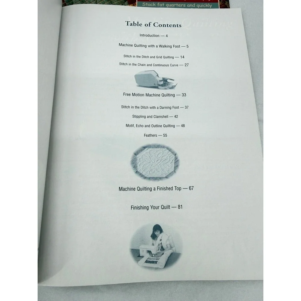 Quilting Book Mixed Lot of 4 Machine Quilting Primer Sewing Craft DIY Hobby